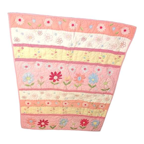 Pottery Barn Kids Bedding Pottery Barn Kids Floral Pink Crib Quilt